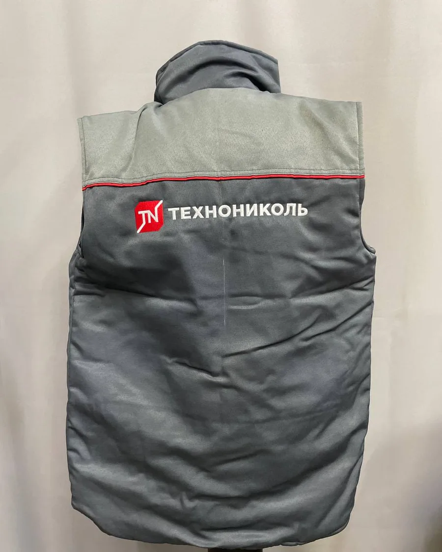 Утеплённый рабочий жилет ТЕХНОНИКОЛЬ с фирменным логотипом